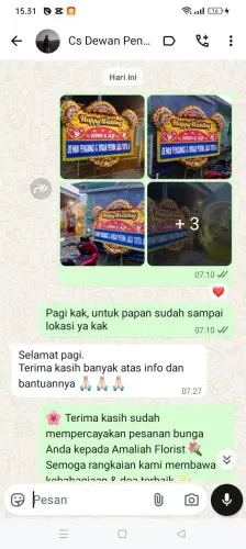Testimonial Papan Bunga Pernikahan purwakarta
